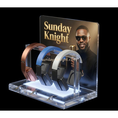 Custom acrylic headphone headset LED display stand CPK-239