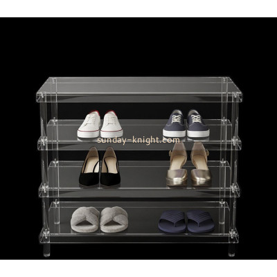 Custom acrylic 4 tiers shoe display stand SSK-115