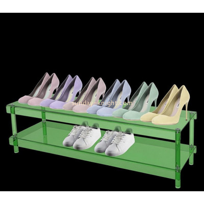 Custom acrylic 2 tiers shoe display rack SSK-114