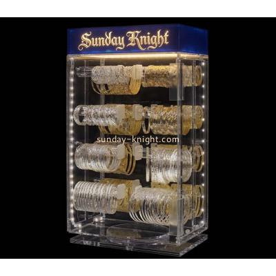 Custom acrylic boutiques rotating jewelry display case JDK-815