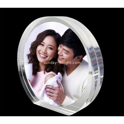 Custom plexiglass round magnetic photo block APK-156