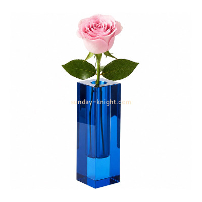 Custom acrylic rose flower block vase AHK-151