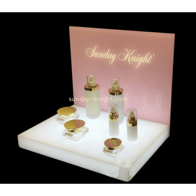 Custom acrylic skincare illuminated display stand LDK-209