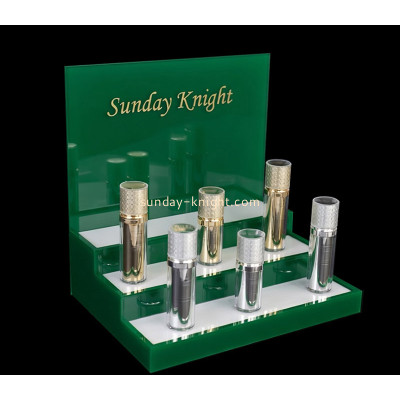 Custom acrylic 3 tiers cosmetics LED display stand LDK-210
