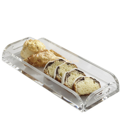 Custom acrylic round corner serving tray STK-394