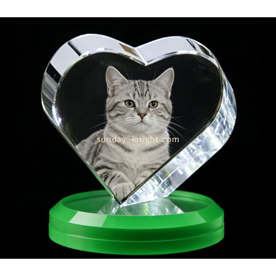 Custom acrylic heart award block CAK-440