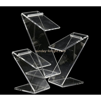 Custom Z-shaped acrylic shos display stand risers SSK-119