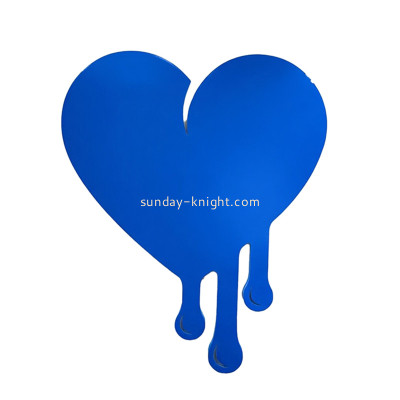 Custom acrylic wall decor heart mirror stickers MAK-200