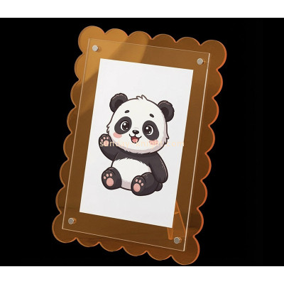 Custom plexiglass scalloped edge photo frame APK-158