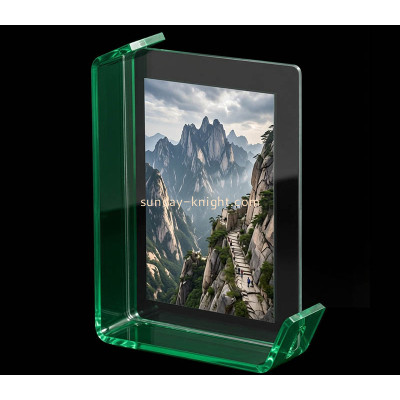 Custom acrylic L-shaped desktop picture frame APK-160