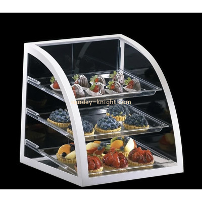 Custom acrylic 3 tiers pastry LED showcase EDK-175