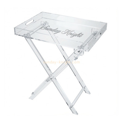 Custom acrylic serving tray with folding stand STK-397