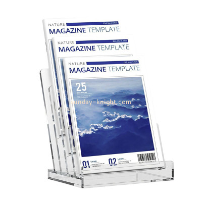 Custom acrylic 4-tier magazine display stand holder BHK-956