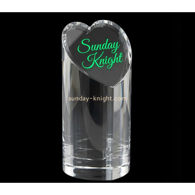 Custom top heart shaped acrylic award trophy CAK-441