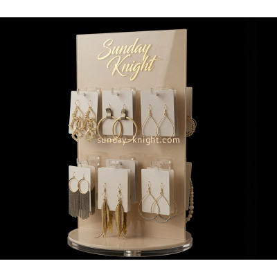 Custom acrylic rotating jewelry display stand rack JDK-823