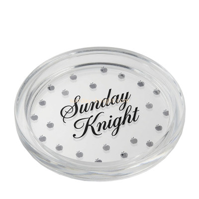 Custom round acrylic drink cup coaster HCK-304