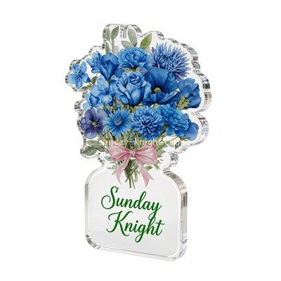 Custom acrylic home decor vase effect block AHK-159