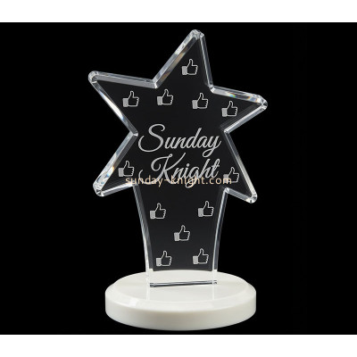 Custom acrylic star shaped awards trophy with base ATK-169