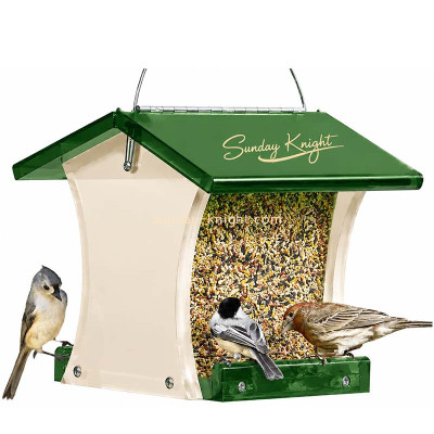 Custom house shaped acrylic hanging bird feeder PCK-234