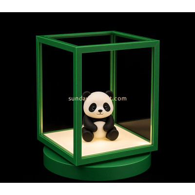 Custom acrylic collectible panda artwork LED display case EDK-178