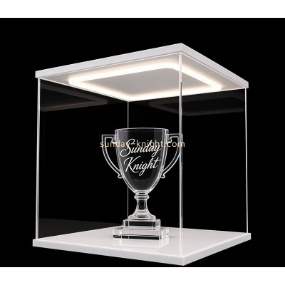 Custom acrylic collectible trophy LED display box EDK-179