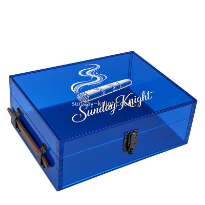 Custom acrylic lockable cigar packaging box DBK-1537