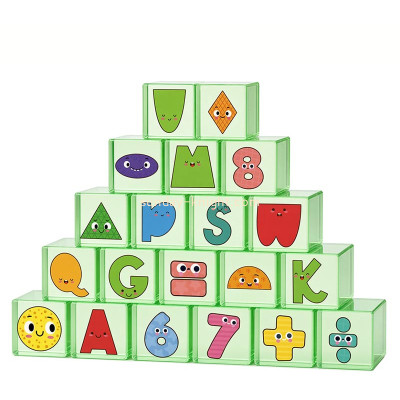 Custom acrylic kids toys photo blocks ABK-335