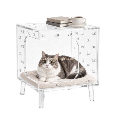 Custom multi-functional acrylic cat bed side table AFK-455