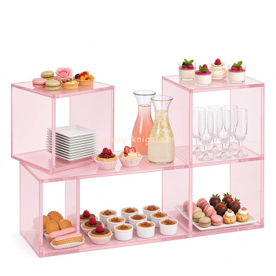 Custom acrylic restaurant food display riser stand FSK-319