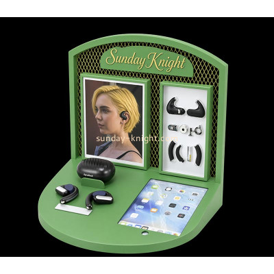 Custom acrylic retail wireless earphone LED display stand CPK-252
