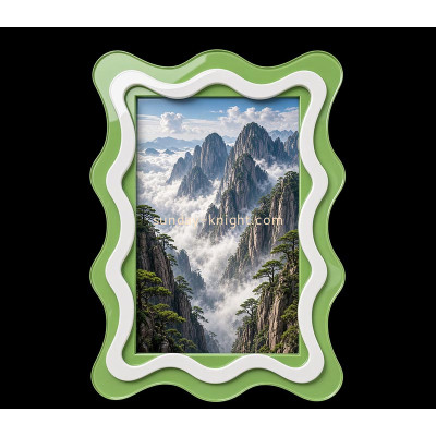Custom acrylic wall wavy picture frame APK-168