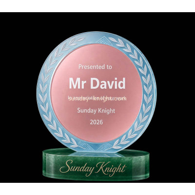 Custom acrylic 3D appreciate plaque trophy ATK-174