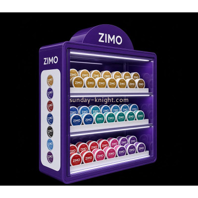 Custom acrylic ZIMO nicotine pouches LED showcase EDK-183