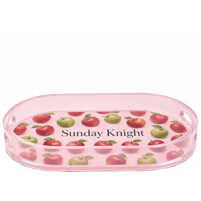 Custom oval acrylic pattern printing tray STK-406