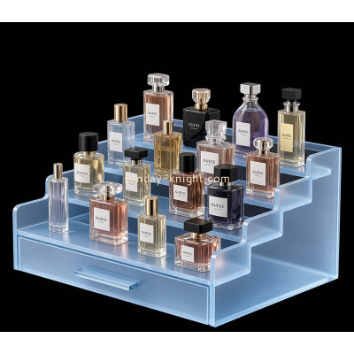Custom acrylic 4 tiers cologne display stand riser MDK-598