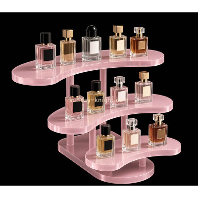 Custom acrylic 3 tiers perfume display stand riser MDK-599