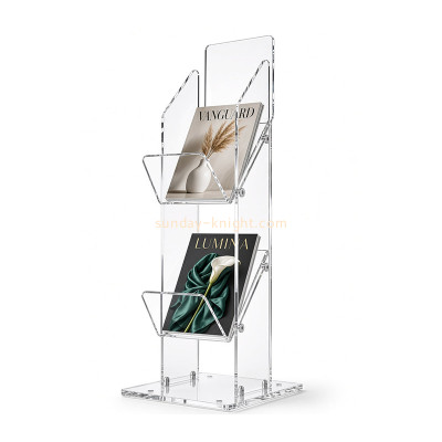 Custom acrylic floor magazine display stand BHK-965