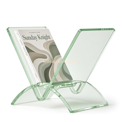 Custom V shaped acrylic book magazine stand holder BHK-964