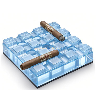 Custom acrylic grid cigar block ashtray ABK-337