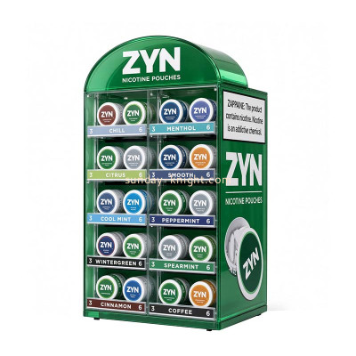 Acrylic ZYN nicotine pouches displays DBK-1546