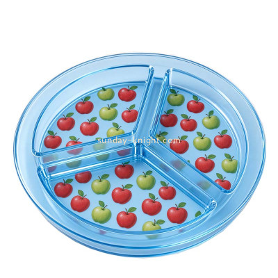 Custom mini round 3 pockets tray STK-410