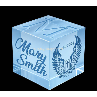 Custom engraved acrylic cube sign CAK-456