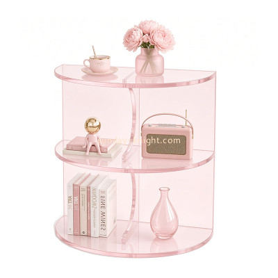 Custom acrylic 3-tier half moon side table AFK-460