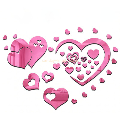 Custom heart mirror stickers MAK-210