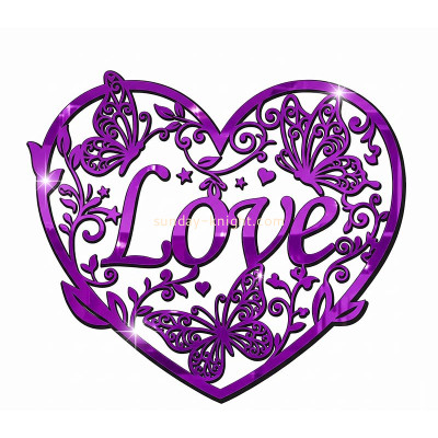Custom wall 3D heart mirror stickers MAK-211